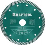 Фото  KRAFTOOL Ø 150Х22.2 мм, алмазный, сегментный, по армированному бетону, кирпичу диск отрезной TURBO 36682-150