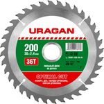 Фото  URAGAN Ø 200 x 30 мм, 36T, диск пильный по дереву 36801-200-30-36