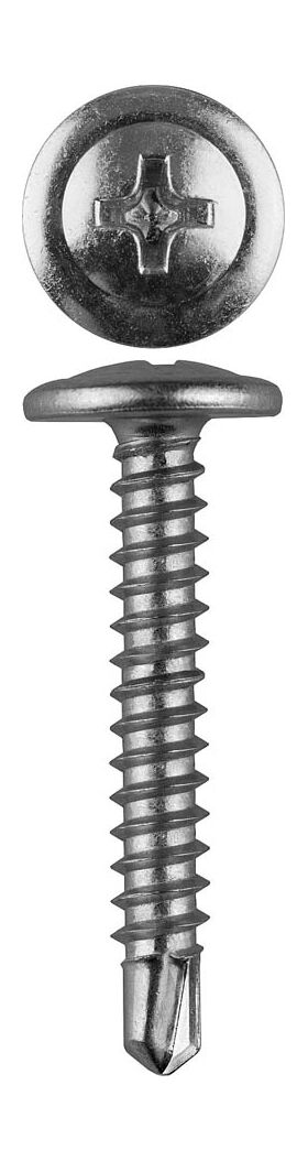 Фото ЗУБР 25 х 4.2 мм ПШМ-С саморезы с прессшайбой и сверлом для листового металла 4-300211-42-025 купить в интернет-магазине МаксМастер.ру