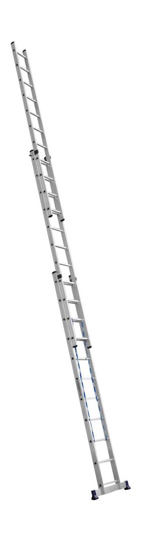 Фото  СИБИН число ступеней 3 х 11, алюминий, максимальная нагрузка 150 кг, лестница универсальная трехсекционная 38833-11