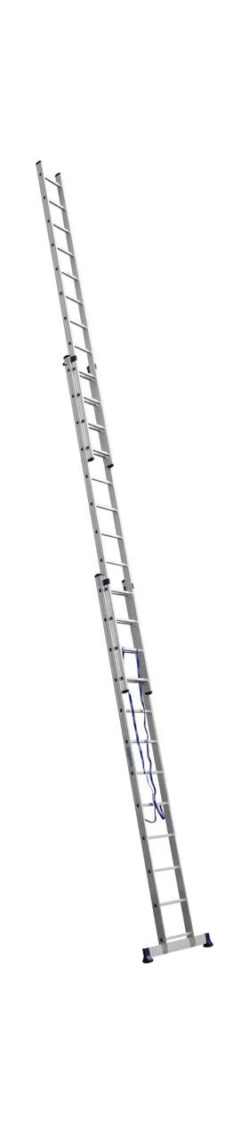 Фото  СИБИН число ступеней 3 х 12, алюминий, максимальная нагрузка 150 кг, лестница универсальная трехсекционная 38833-12