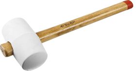 Фото  ЗУБР 680 г, киянка резиновая белая с деревянной ручкой 20511-680_z01