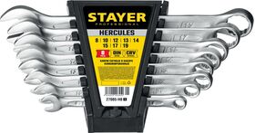 Фото  STAYER 8 шт, 8 - 19 мм, набор комбинированных гаечных ключей HERCULES 27085-H8_z01