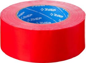 Фото  ЗУБР 48 мм х 45 м, красная, на тканевой основе, армированная лента (скотч) 12094-50-50 Профессионал