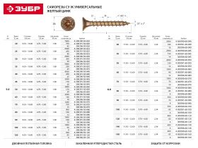 Фото  ЗУБР 80 х 6.0 мм, 1000 шт., желтый цинк, СУ-Ж саморезы универсальные по дереву 4-300390-60-080 Мастер
