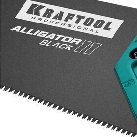 Фото  KRAFTOOL 11 TPI, 450 мм, ножовка для точного реза Alligator Black 11 15205-45