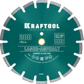 Фото  KRAFTOOL Ø 300Х25.4 мм, алмазный, сегментный, по асфальту, диск отрезной LASER-ASPHALT 36687-300