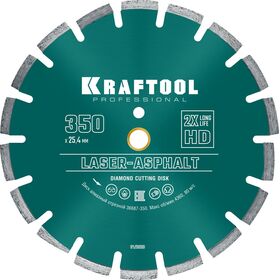 Фото  KRAFTOOL Ø 350Х25.4 мм, алмазный, сегментный, по асфальту, диск отрезной LASER-ASPHALT 36687-350