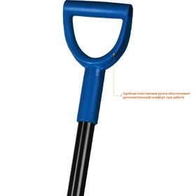 Фото  ЗУБР 290x190x1200, стальной черенок, с рукояткой, лопата совковая 39556