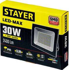 Фото  STAYER 30 Вт, LED-Max, прожектор светодиодный 57131-30_z01 Master