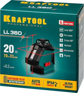 Фото  KRAFTOOL линейный лазерный нивелир LL360 34645 Professional