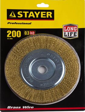 Фото  STAYER Ø 200 мм, щетка дисковая для УШМ 35122-200