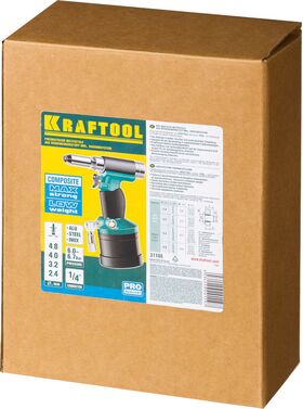 Фото  KRAFTOOL 2.4-4.8 мм, заклепочник пневматический ARC-48 Vacuum-Lock 31188