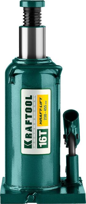 Фото KRAFTOOL 16 т, 230-455 мм, домкрат гидравлический бутылочный сварной Kraft-Lift 43462-16_z01 купить в интернет-магазине МаксМастер.ру