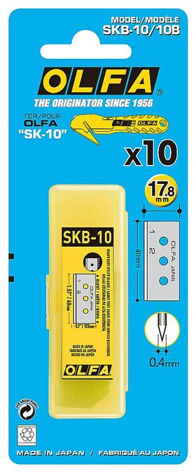 Фото OLFA 17.8 мм, лезвие специальное для ножа OL-SKB-10/10B купить в интернет-магазине МаксМастер.ру