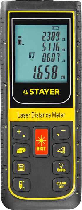Фото  STAYER дальность 100 м, точность 2 мм, лазерный дальномер 34959