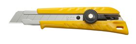 Фото OLFA 18 мм, сегментированное лезвие, трещеточный фиксатор, нож для тяжелых работ OL-L-1 купить в интернет-магазине МаксМастер.ру