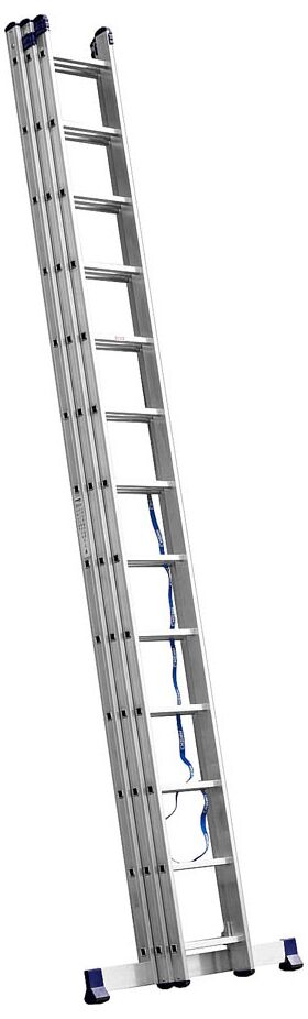 Фото  СИБИН число ступеней 3 х 13, алюминий, максимальная нагрузка 150 кг, лестница универсальная трехсекционная 38833-13