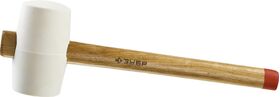 Фото  ЗУБР 680 г, киянка резиновая белая с деревянной ручкой 20511-680_z01