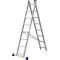 Фото  СИБИН число ступеней 2 х 8, алюминий, максимальная нагрузка 150 кг, лестница универсальная двухсекционная 38823-08